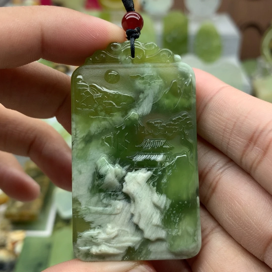 岫玉未镶嵌吊坠(不含链)