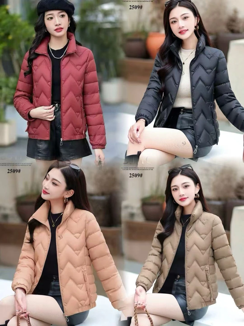 【衣联服饰】精品妈妈款轻薄气质秋冬百搭棉服外套2509