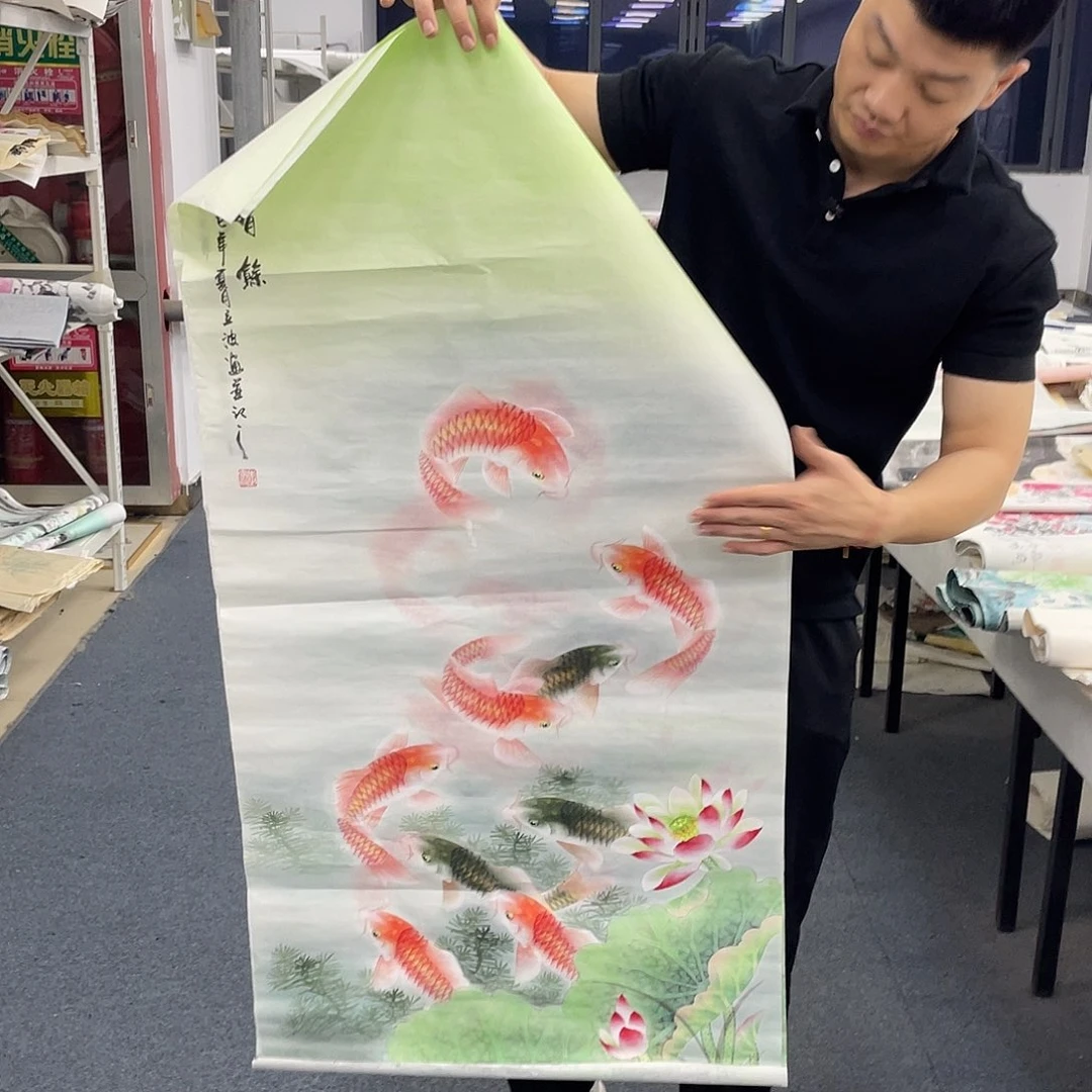国画纯手工制作的