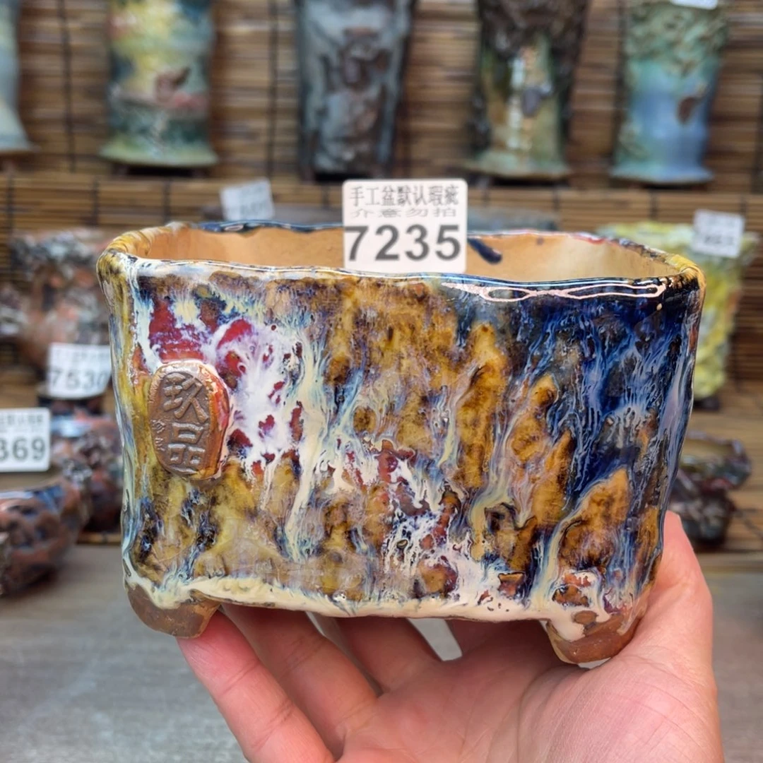 手工花盆默认瑕疵完美者勿拍