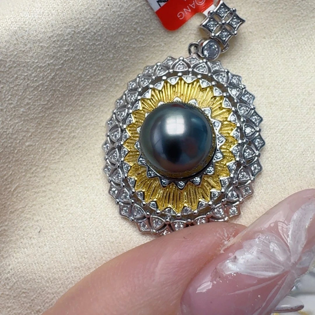 颈饰海水珍珠银S925镶嵌@@hd218