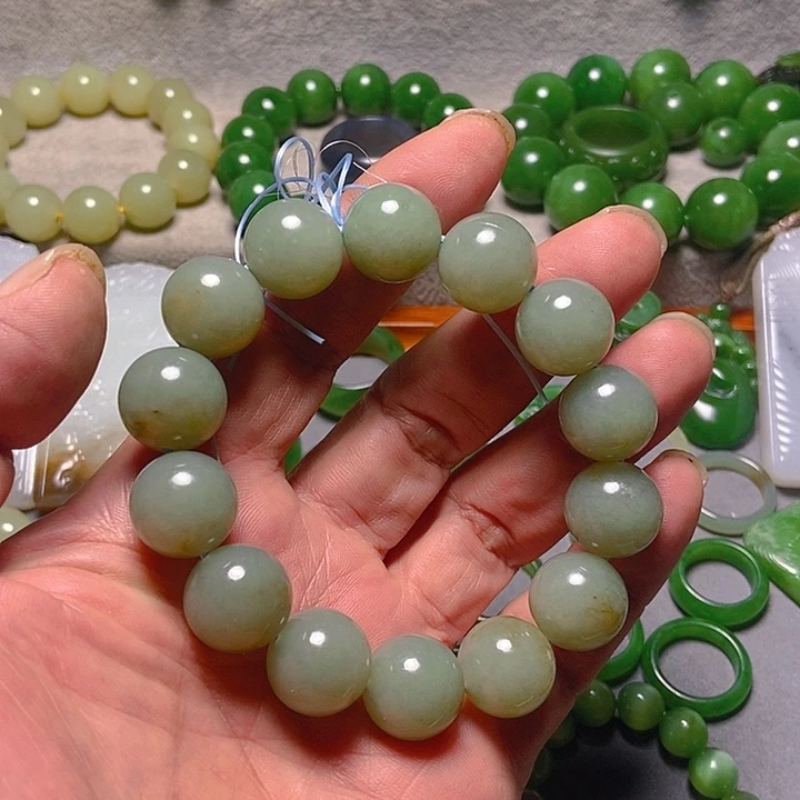 未镶嵌和田玉（青白玉）包链