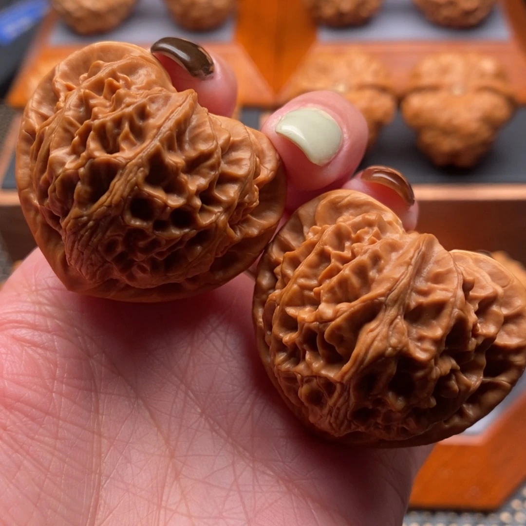 把件文玩核桃麦*宫灯狮子头