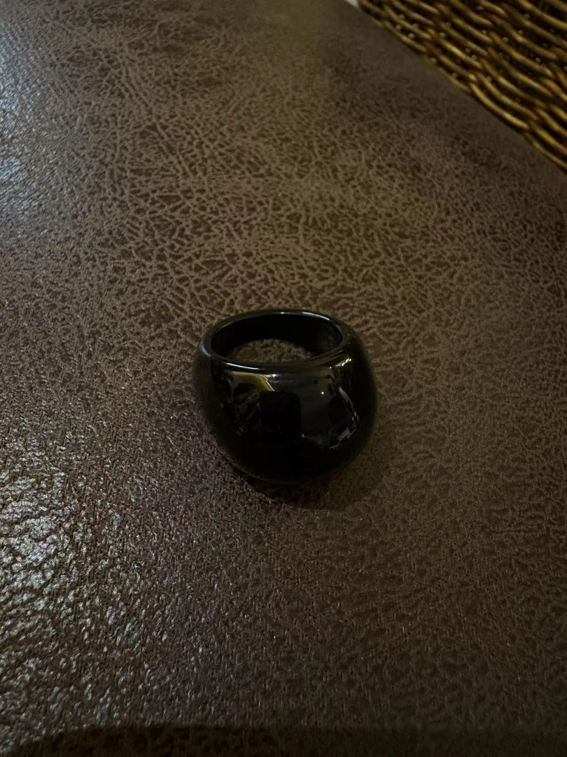 非金属硅胶戒指 250066女复古/宫廷黑色通用日韩小众金戒个性做旧