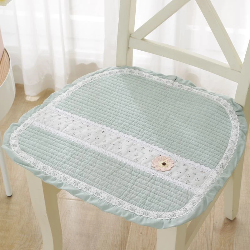 四季纯棉椅子垫餐椅垫学生办公室久坐防滑薄款透气可机洗座垫