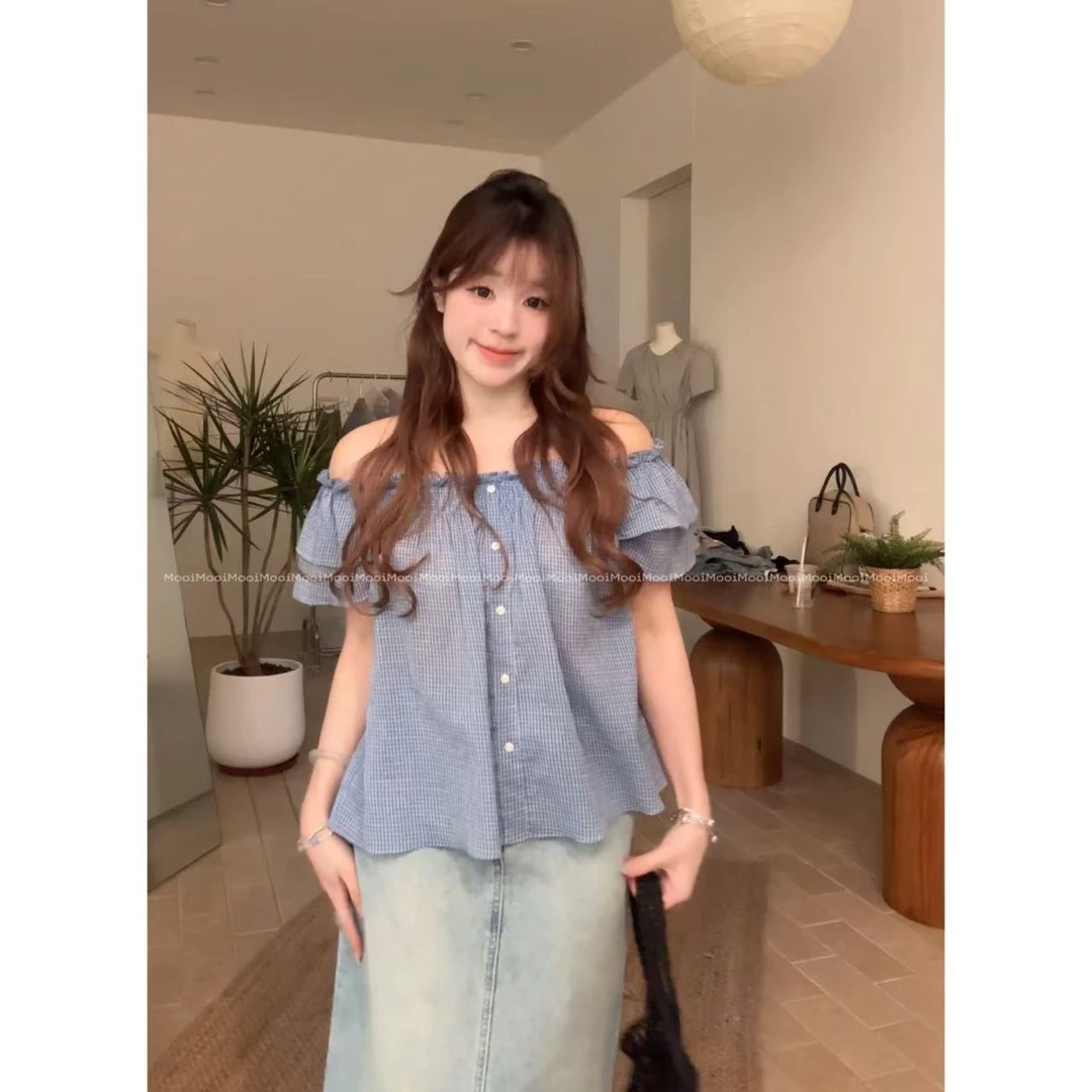 【mooi】'广岛之恋'春夏新款韩版ins风小众设计感衬衫