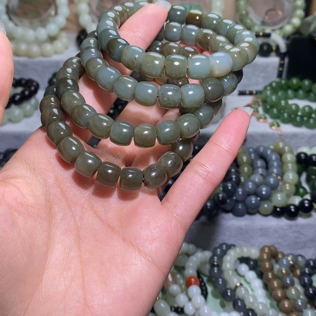 和田玉未镶嵌手链和田玉拍一发一