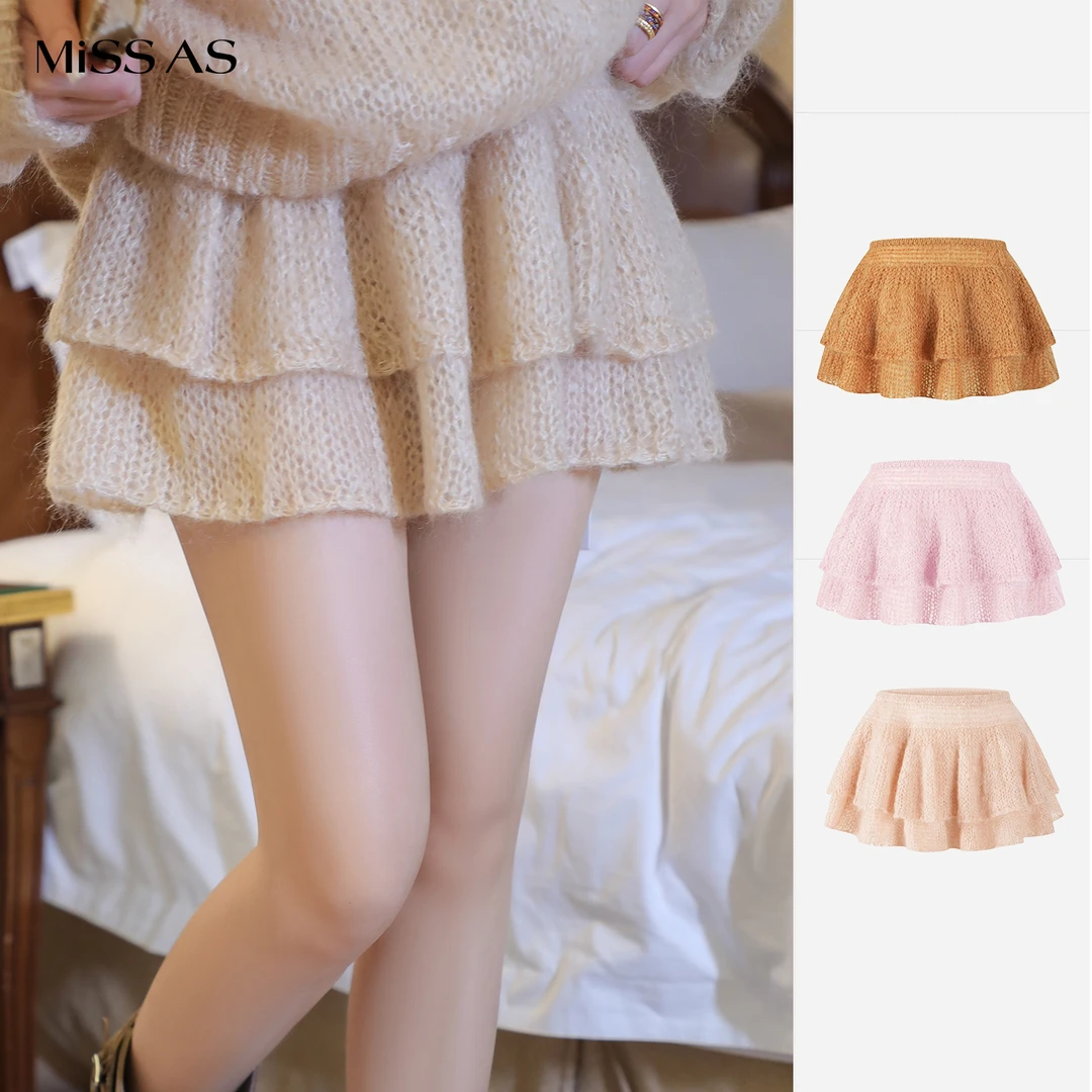 【XIAOLI筱李】原创设计针织花边拼接层叠半裙女MISSAS买手店