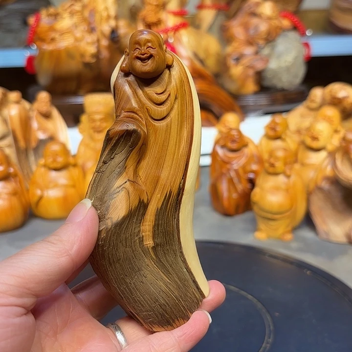 柏木太行崖柏弥勒佛