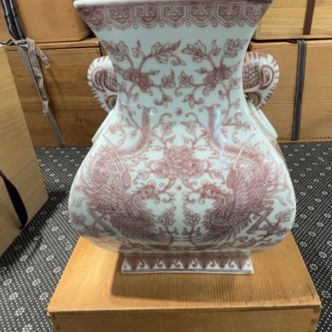 杯釉里红双耳赏器