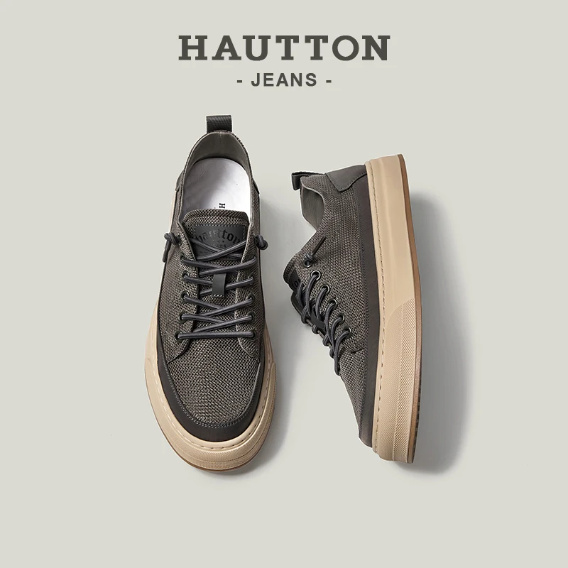 夏季板鞋时尚男士休闲鞋子冰丝透气网面布鞋百搭男鞋932XB5302