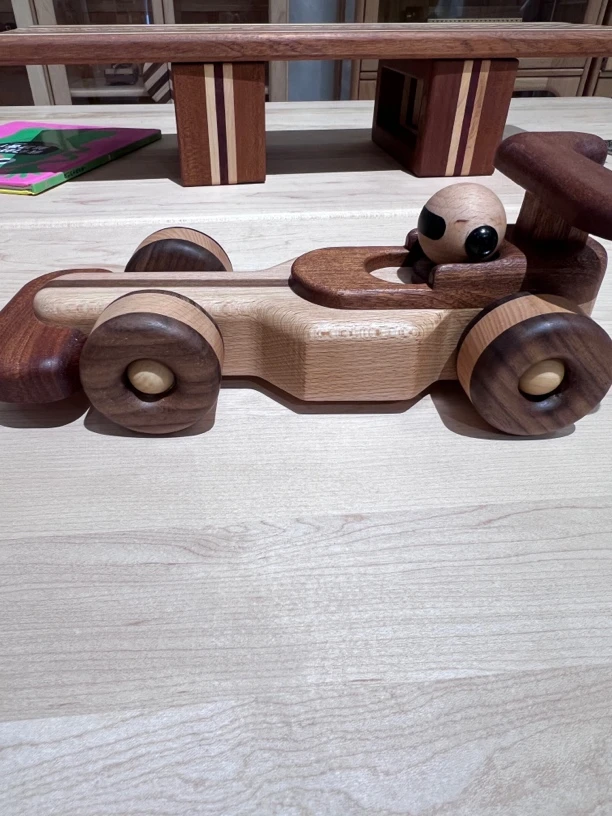 实木玩具赛车榉木胡桃木