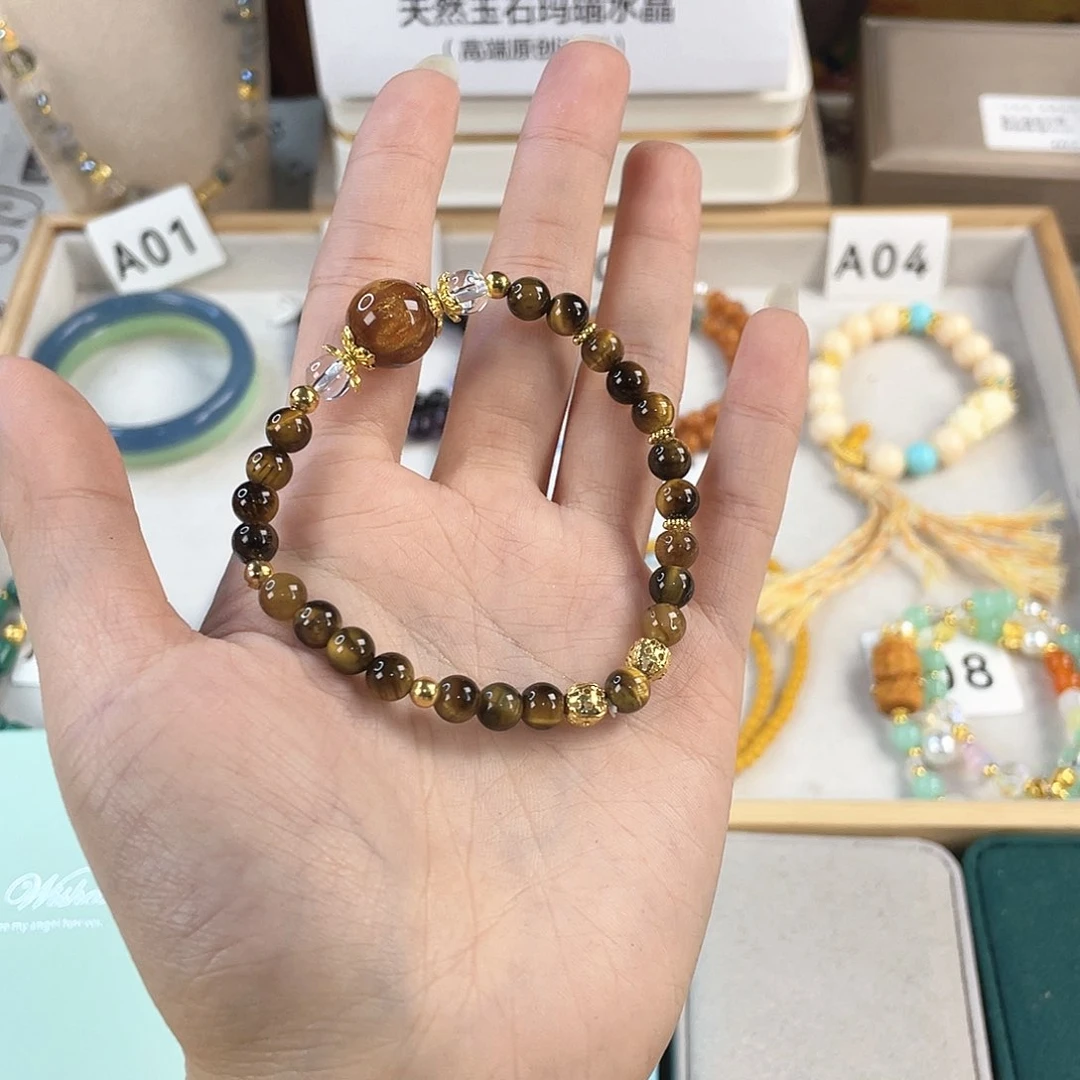 针钠钙石银S925镀金镶嵌手饰