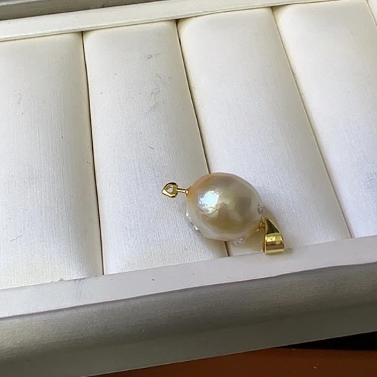 海水珍珠吊坠(不含链)银S925镶嵌