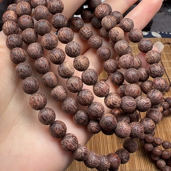 藤类缅甸小叶降真香白油超一档08圆珠108颗