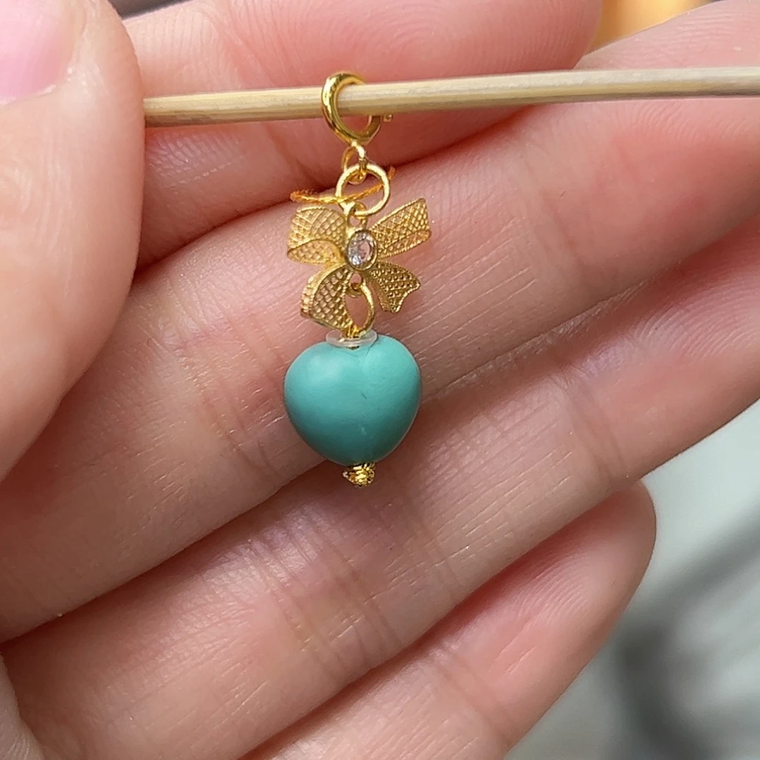 绿松石珠宝奇石18K金镶嵌