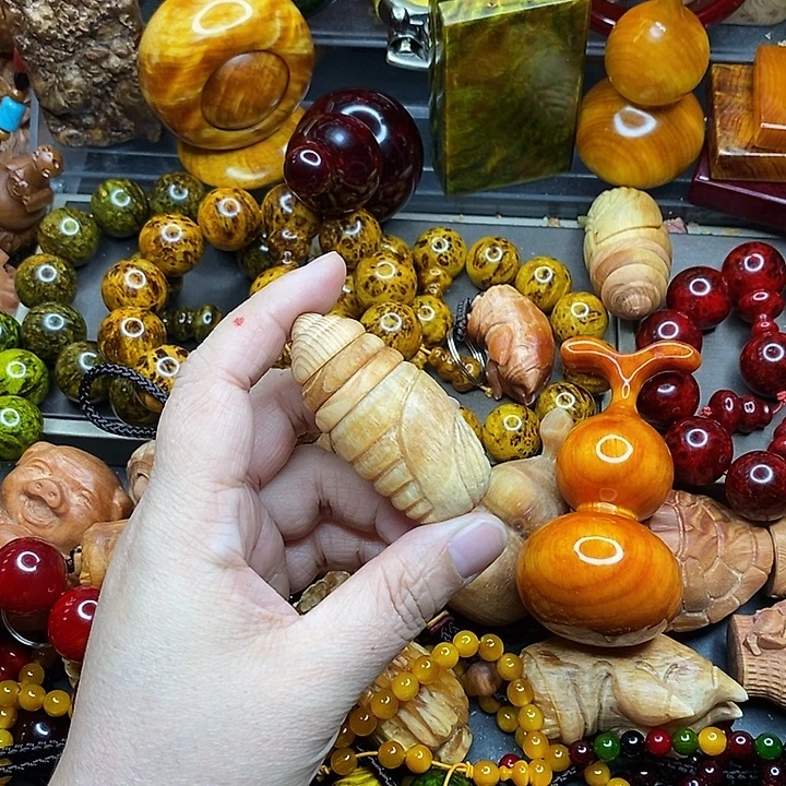 琥珀木琥珀木手把件