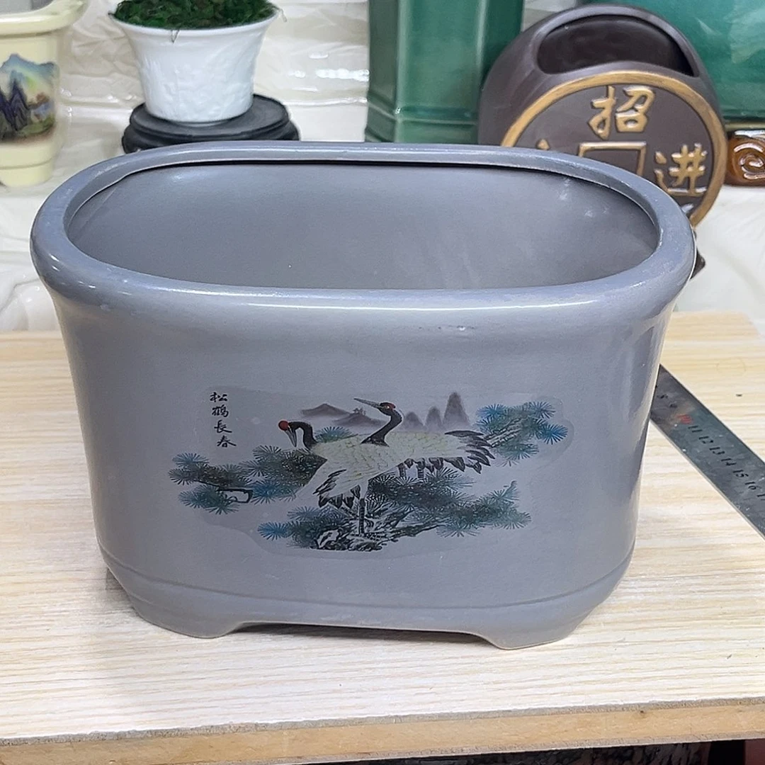 陶瓷绿植多肉微瑕花盆口径20*14*13
