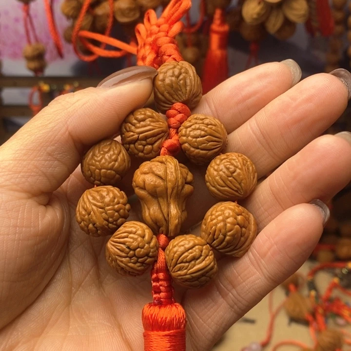 桃核吊坠龙纹桃枭