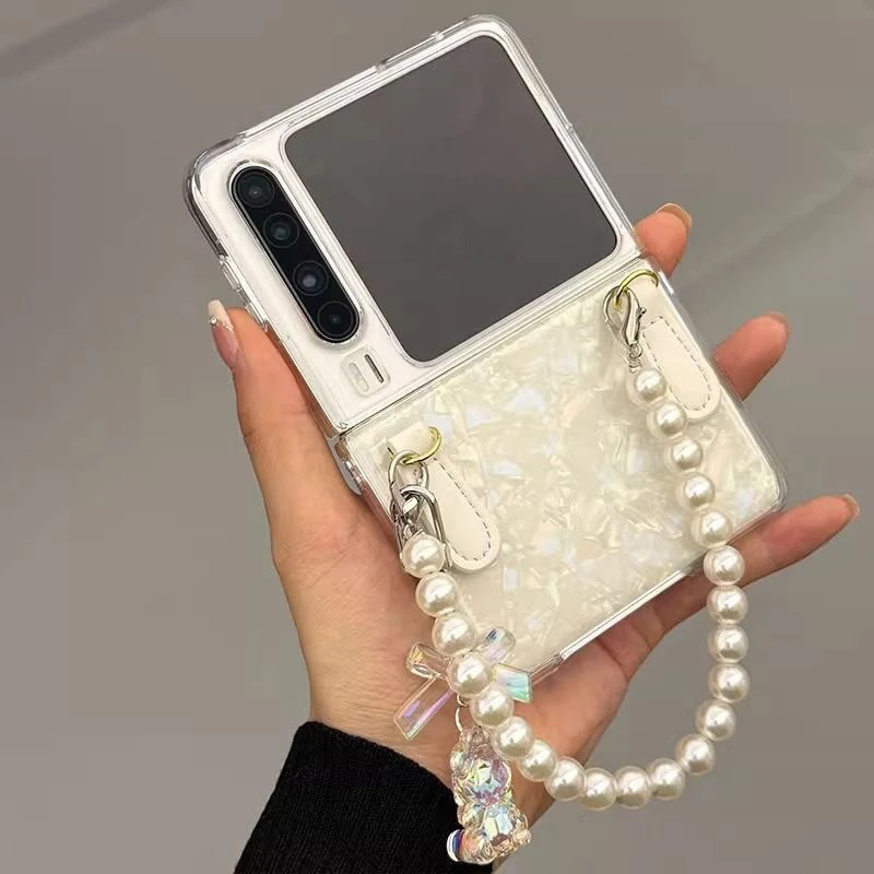 适用华为purax手机壳珍珠手链典藏版阔折叠屏pocket2小米mixflip