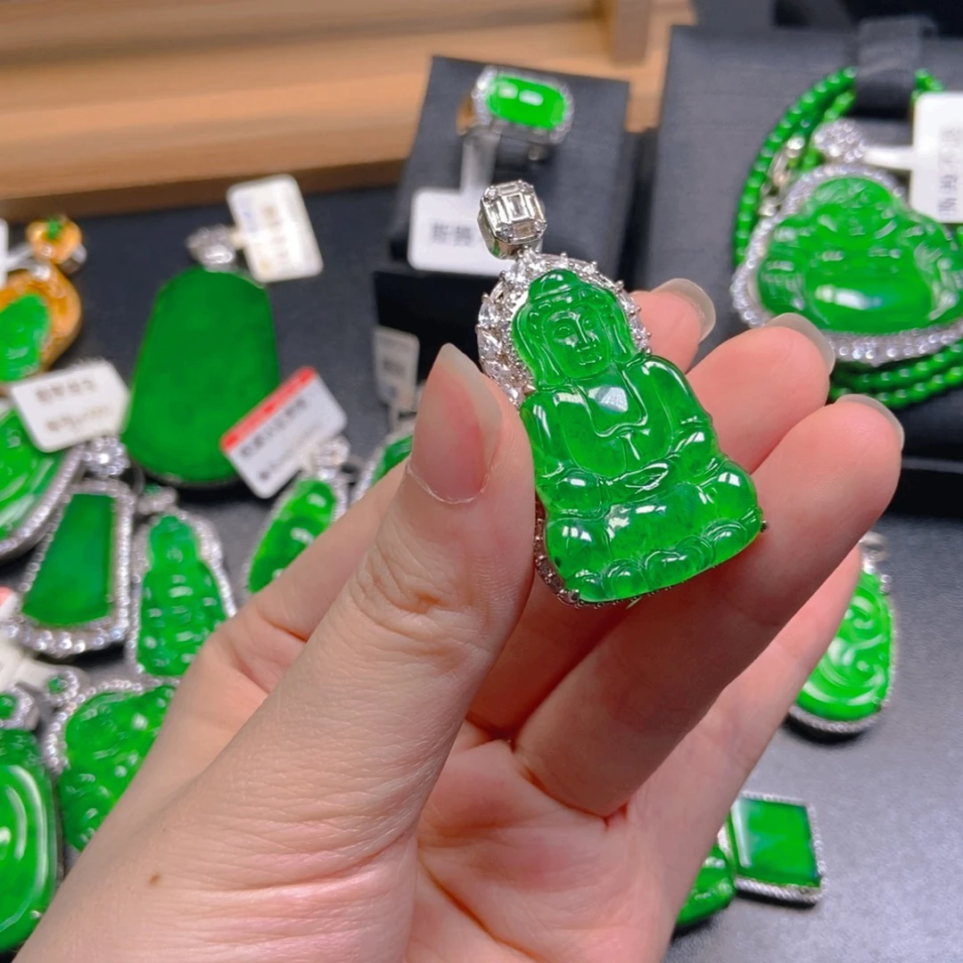 翡翠未镶嵌吊坠(不含链)