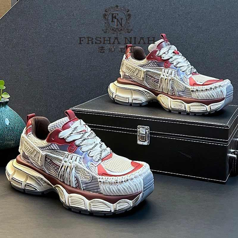 法莎尼亚潮牌老爹鞋新款男士复古风时尚百搭潮流休闲鞋运动鞋男款