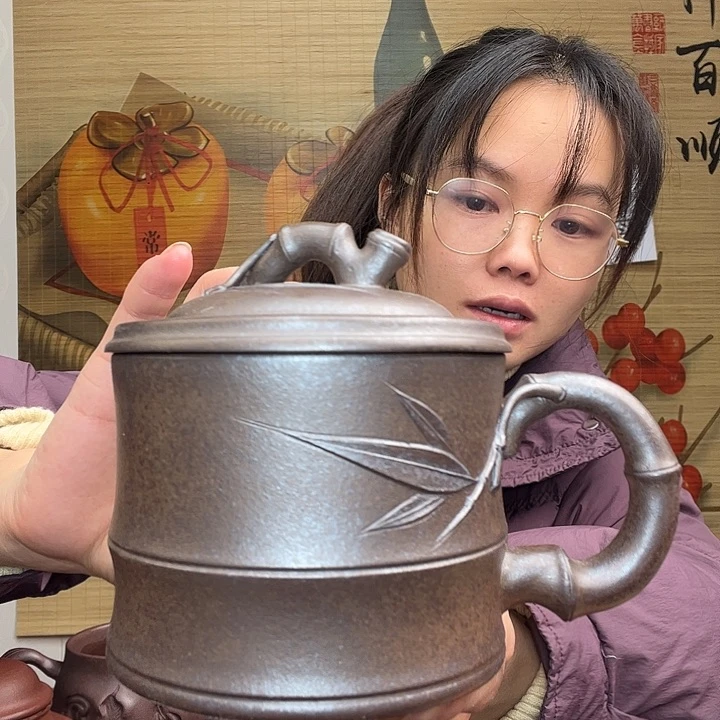 紫砂茶杯原矿紫砂杯