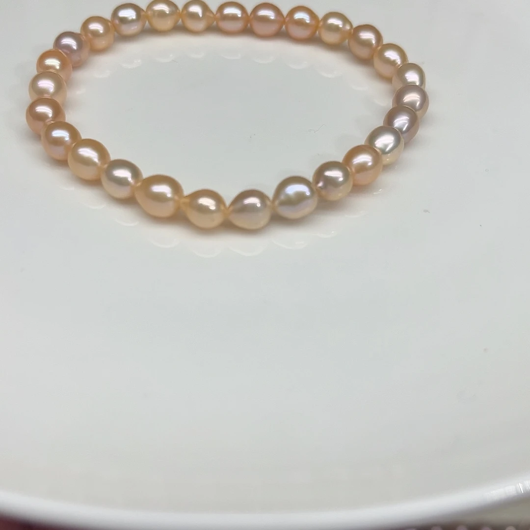 手串银S925镶嵌淡水珍珠