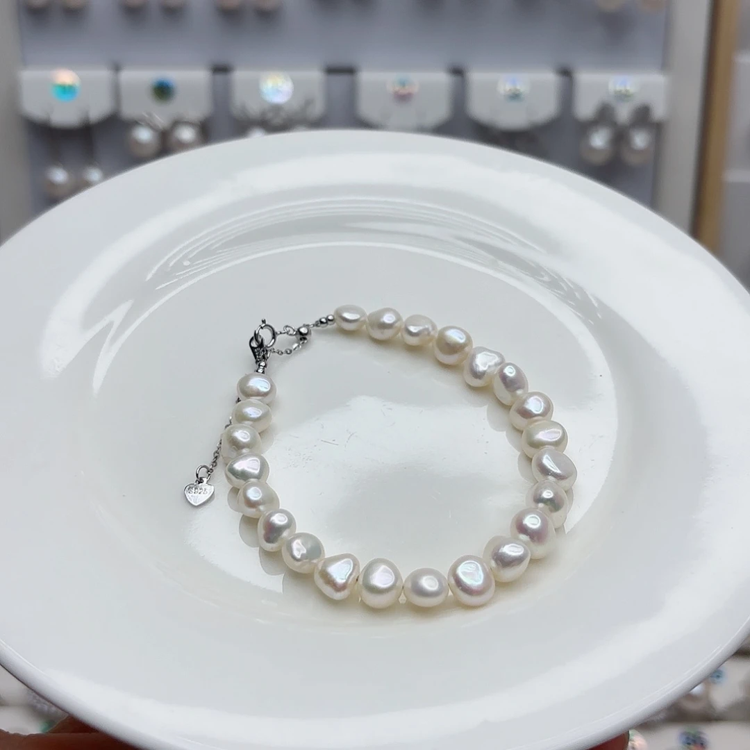 淡水珍珠颈饰银S925镶嵌