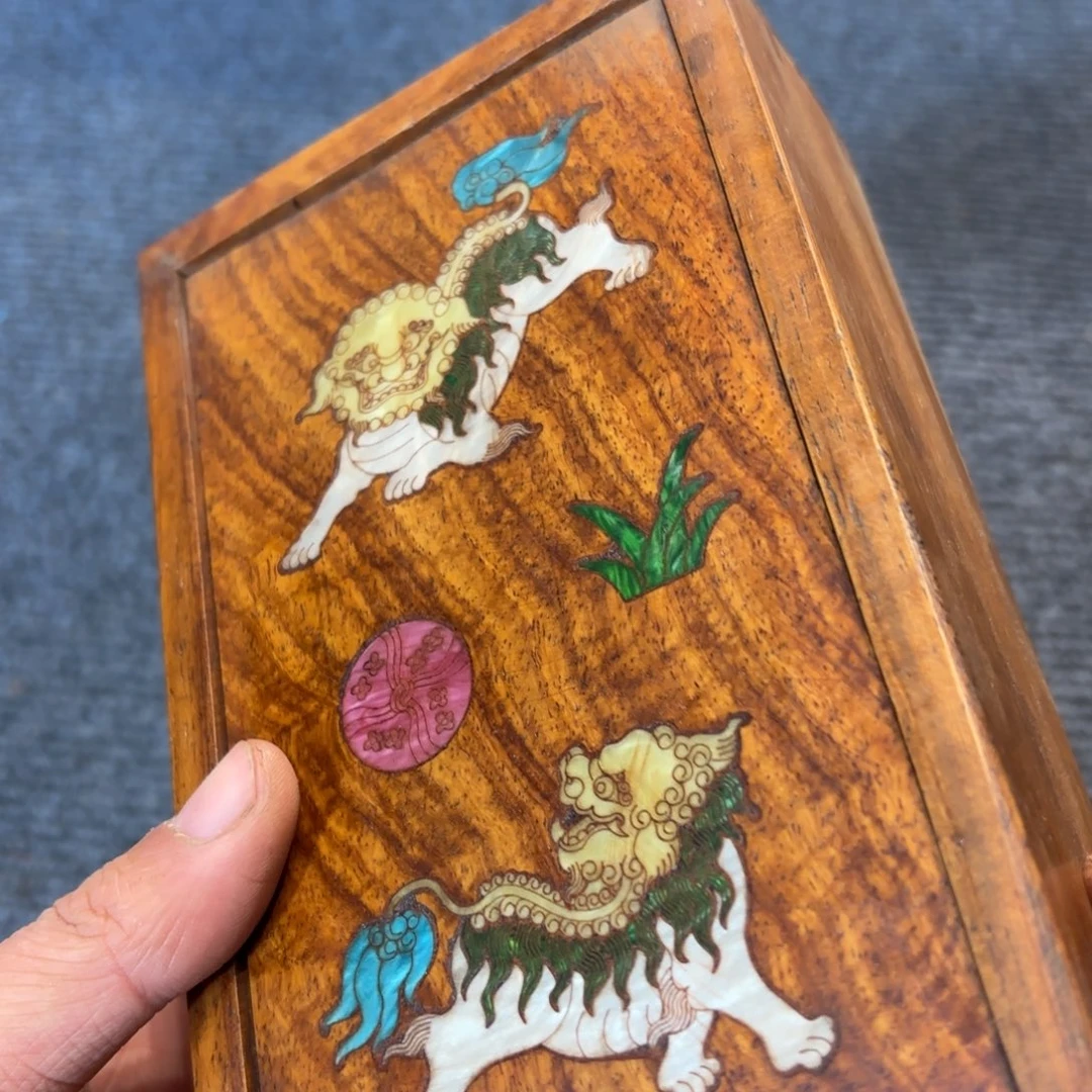 木缅甸花梨独板机关盒