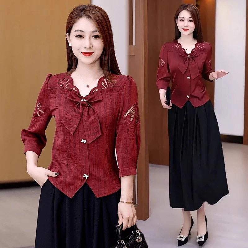 时尚套裙女2025春夏新款时髦洋气长袖衬衫半身裙气质显瘦两件套潮