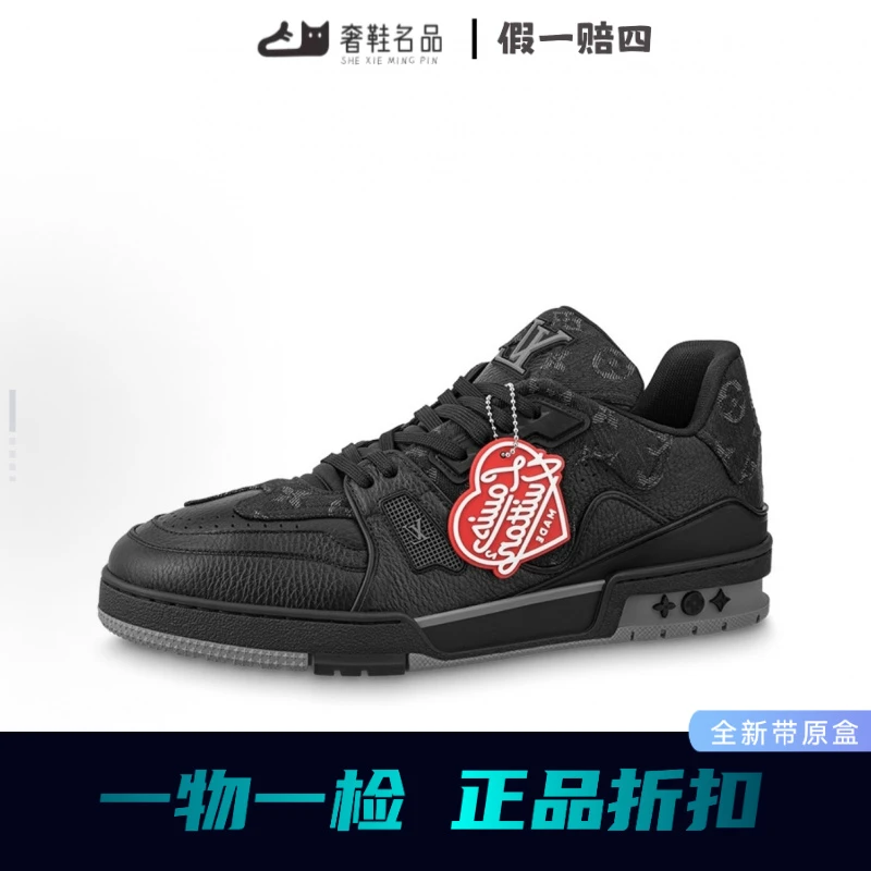 未使用 LouisVuitton/路易威登 nigo联名款 Trainer黑色牛仔