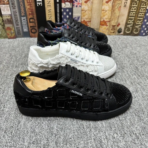 欧洲站新款男鞋时尚百搭潮流男士透气板鞋舒适软底轻便休闲鞋潮鞋