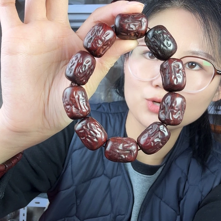 檀香紫檀（小叶紫檀）小叶紫檀大枣珠