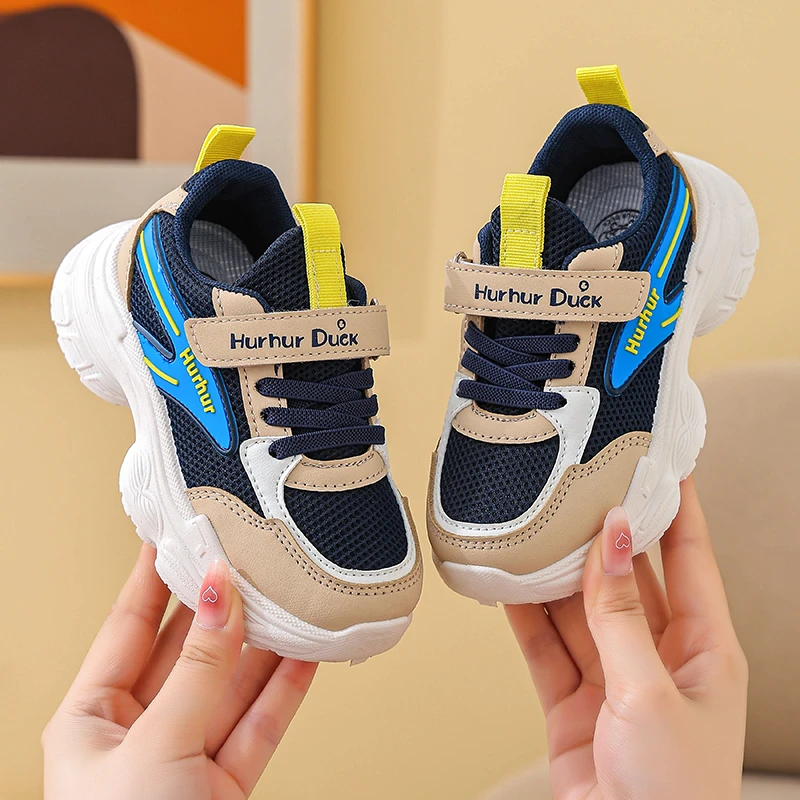 男女儿童鞋运动鞋秋季网面透气男女童学生鞋防滑透气男童老爹鞋