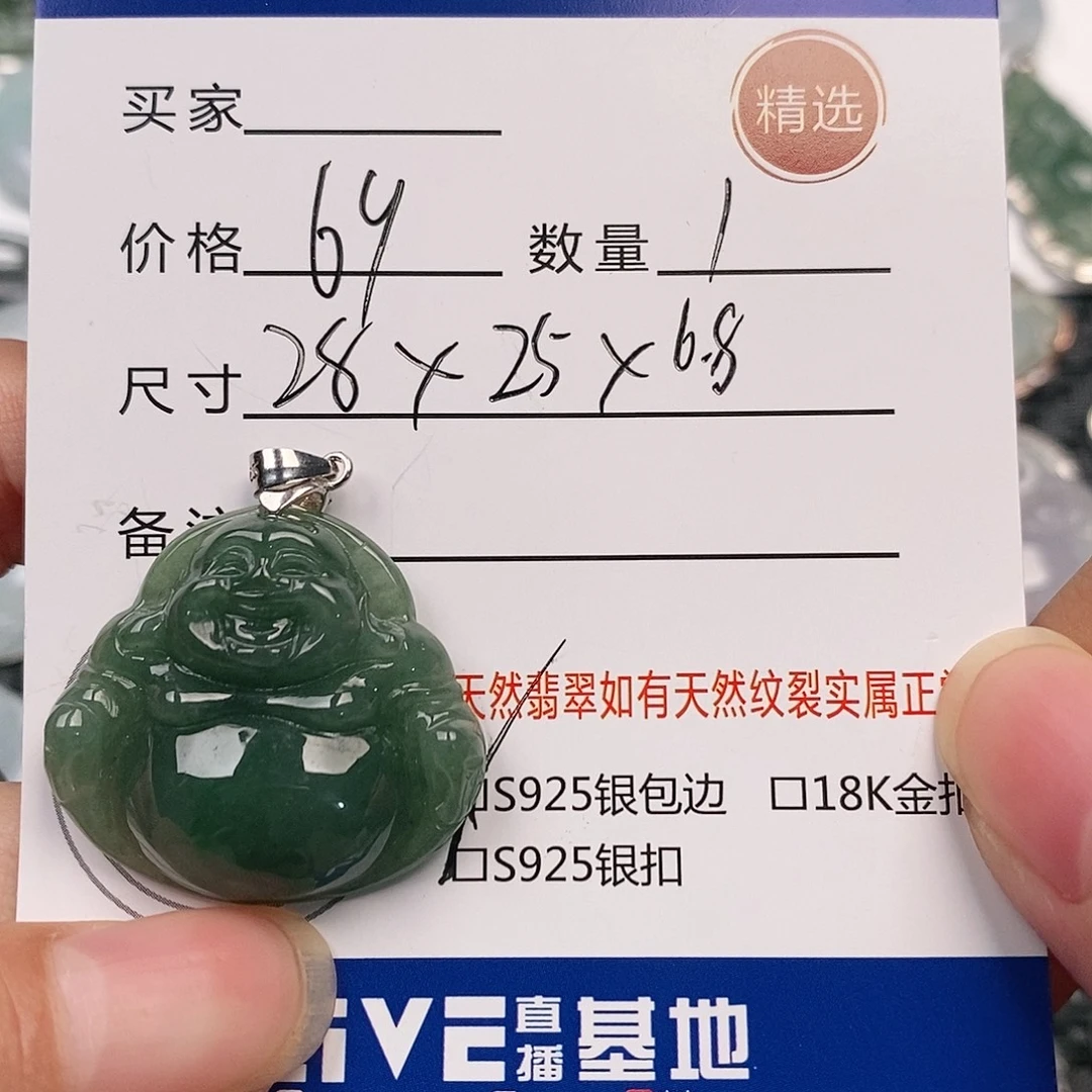 翡翠银S925镶嵌颈饰