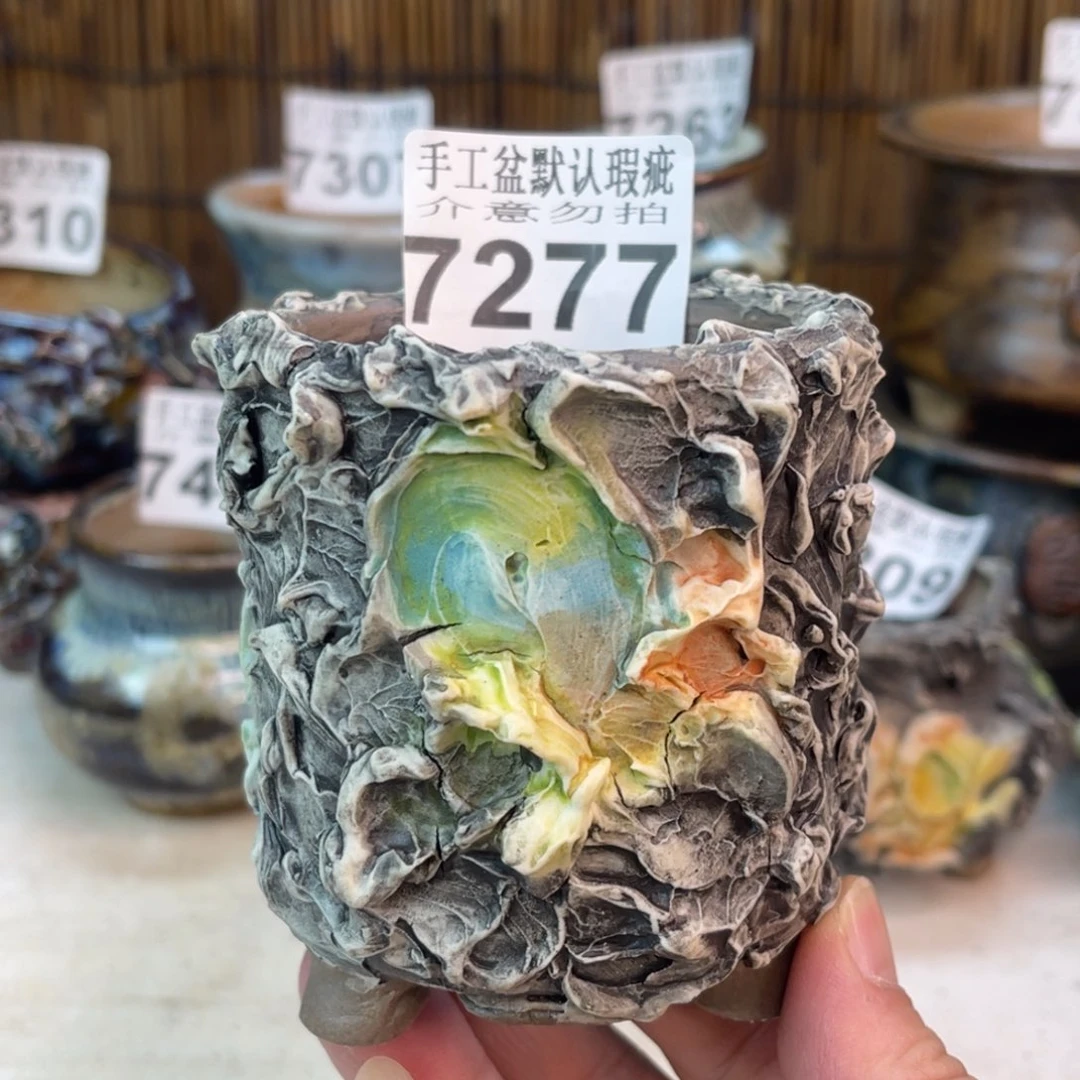 手工花盆默认瑕疵完美者勿拍