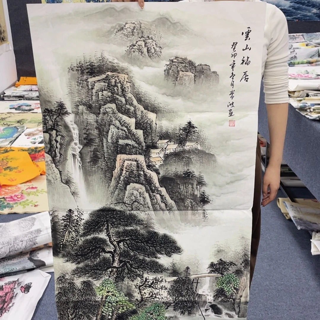 国画作品小姐姐放漏…