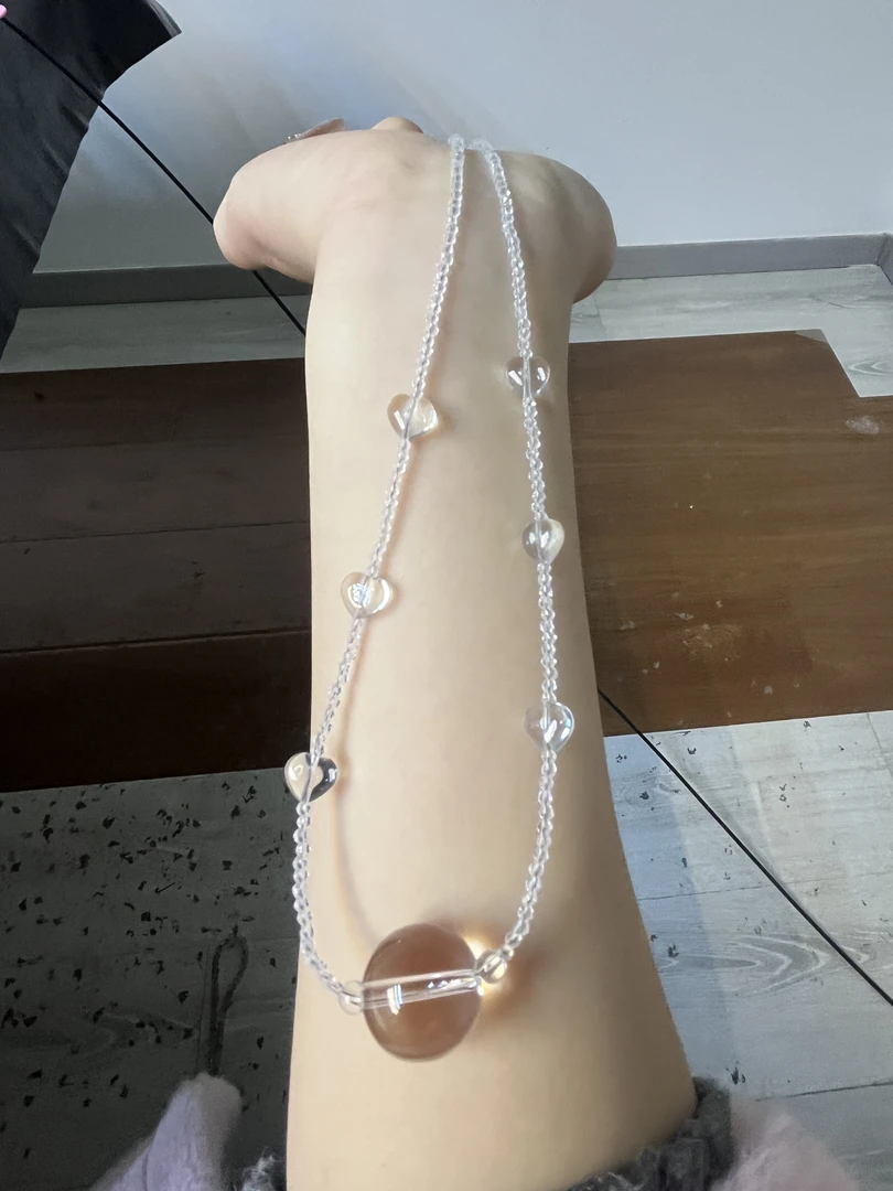 高品质天然白水晶单株项链666