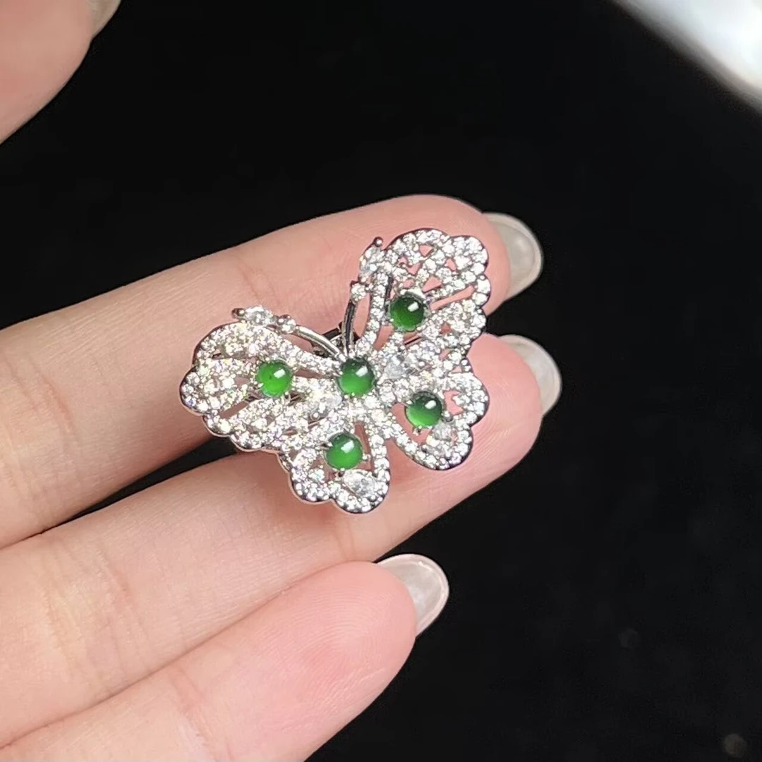 翡翠蝴蝶戒指多样性发一（3mm）～HAM053