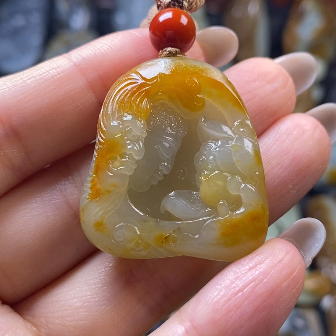 和田玉未镶嵌挂件