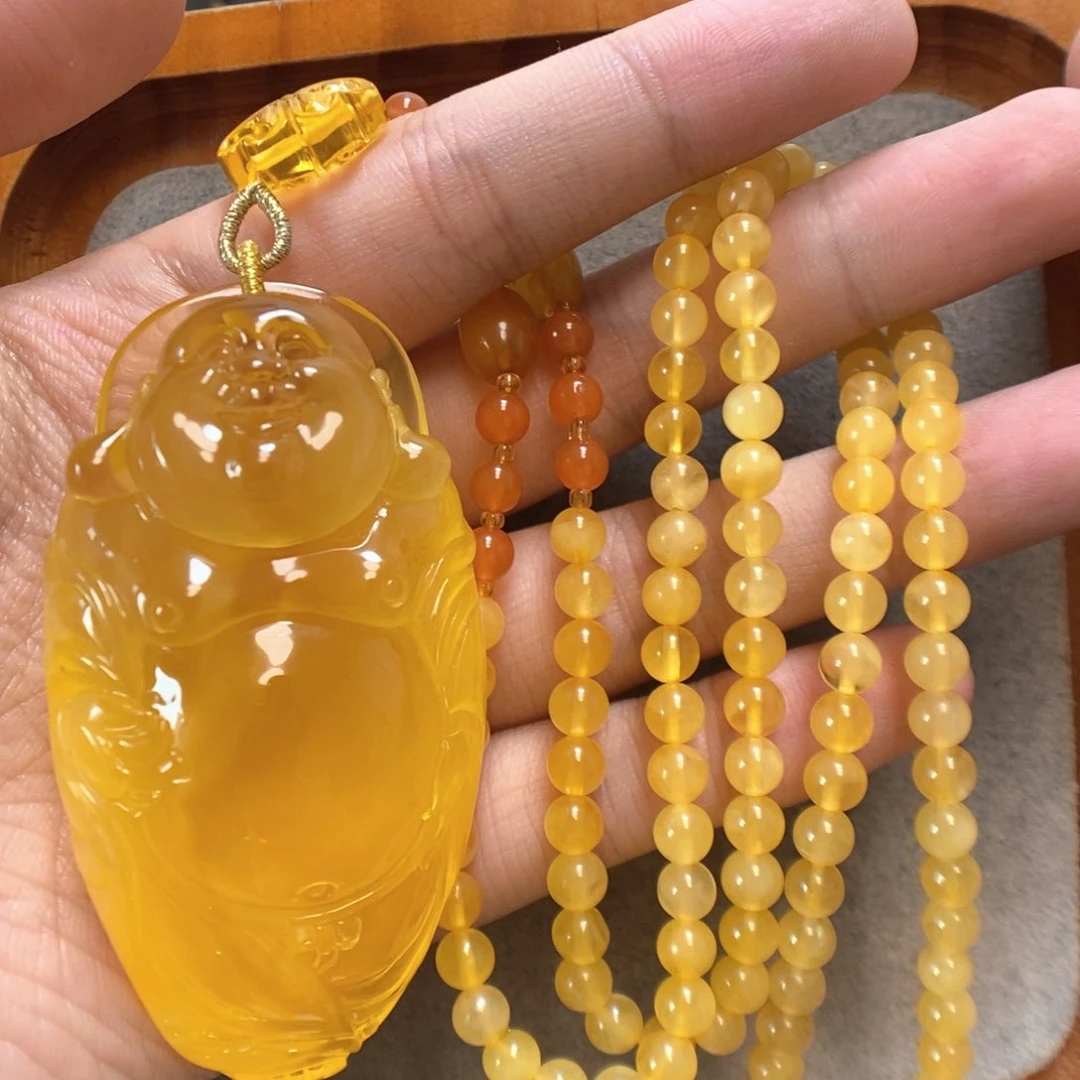 未镶嵌项链蜜蜡蜜蜡吊坠