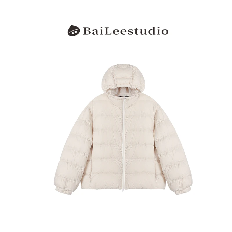 【柏栗良品】2025冬季新款~保暖加厚拉链款短款羽绒服女Y25063