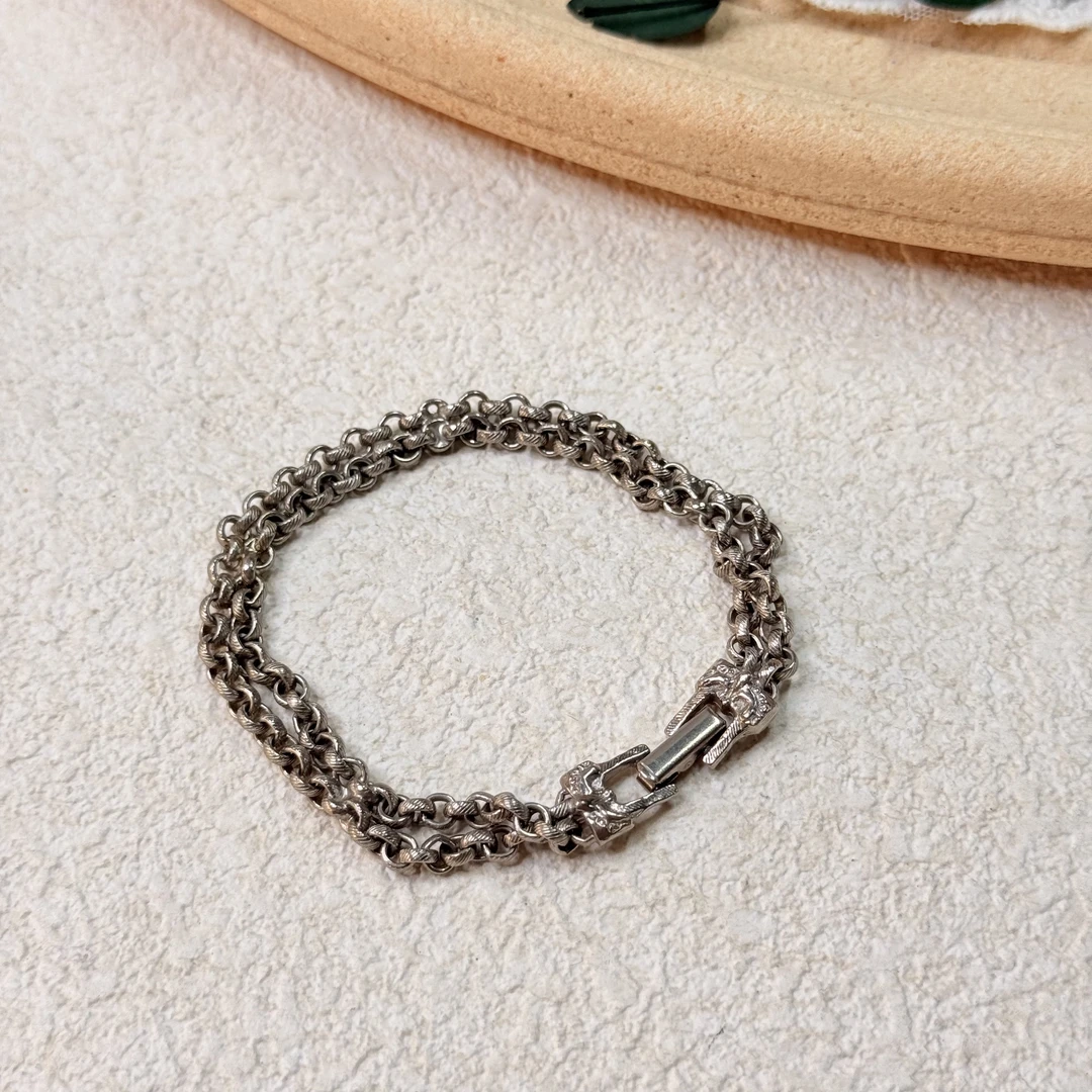 铜合金手链 【六六中古】孤品简约手链th7592手围17.5