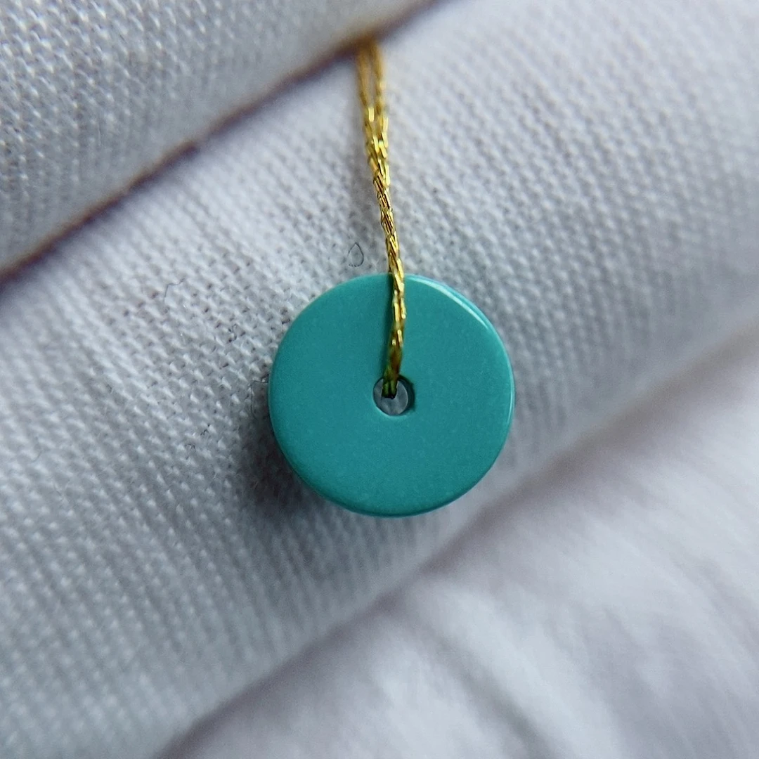 绿松石未镶嵌隔片 直径8