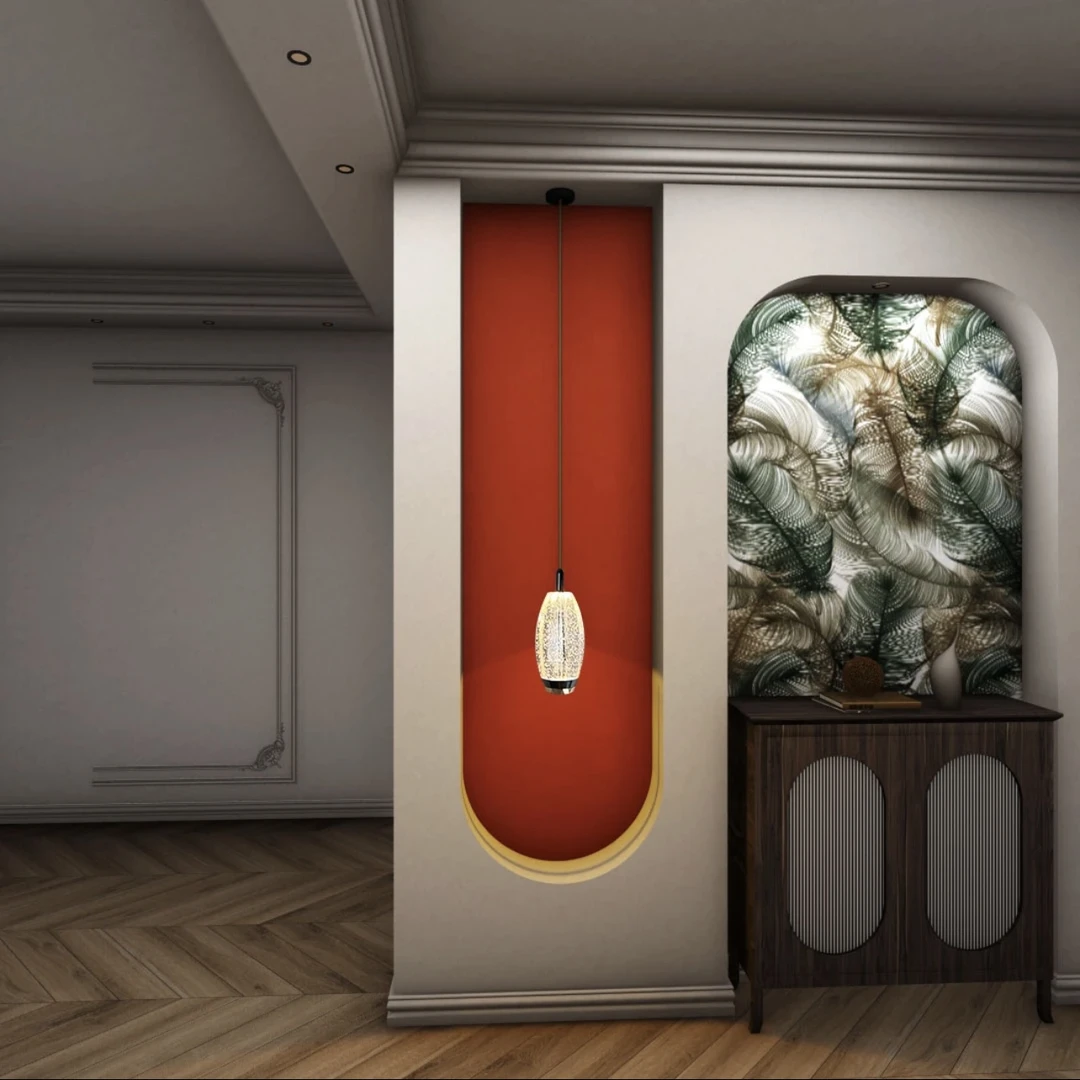 【红语灯饰】简约轻奢水晶客厅背景墙床头吊灯玄关吧台设计师款小吊