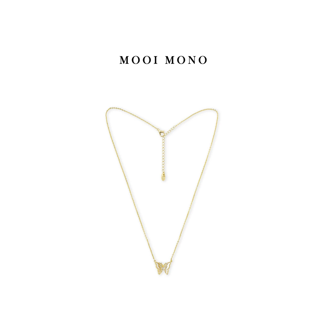 铜项链 MOOI MONO＂小蝴蝶＂时尚轻奢百搭蝴蝶项链 P914J52