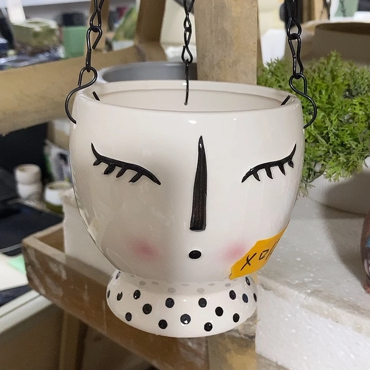 摆件陶盆有孔 瑕疵介意勿拍