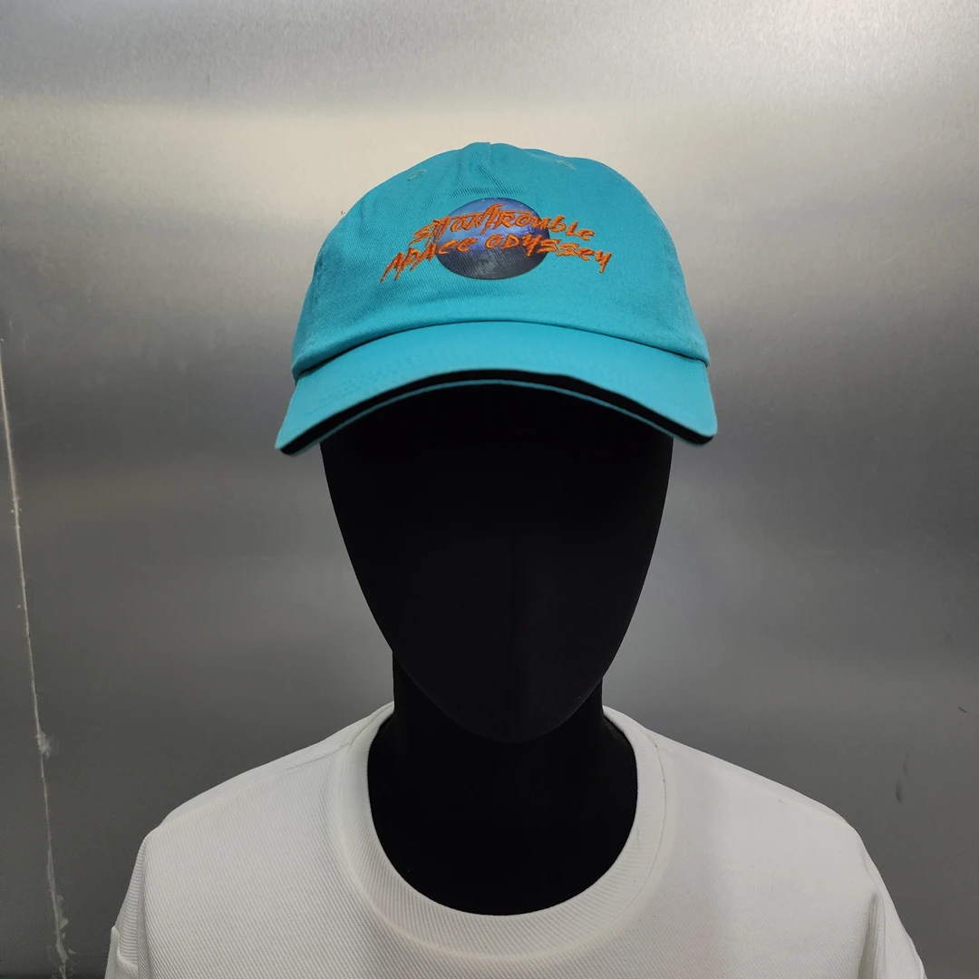 AX-017-SIT正面英文立体刺绣印花时尚潮流弯檐帽