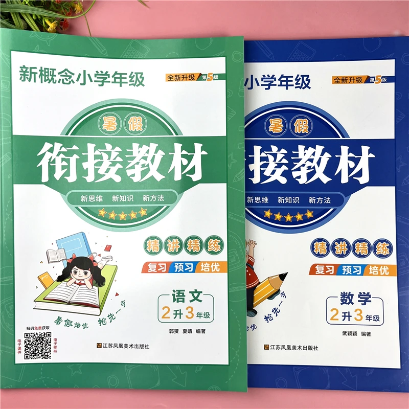 二年级升三年衔接教材语文数学书暑假衔接强化训练暑假作业练习册